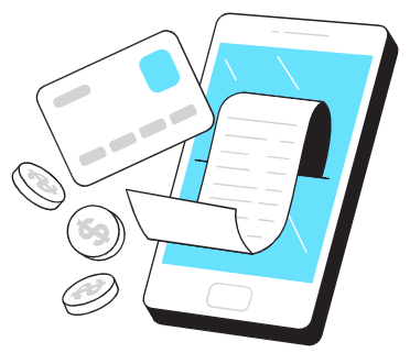 Money tracking illustration